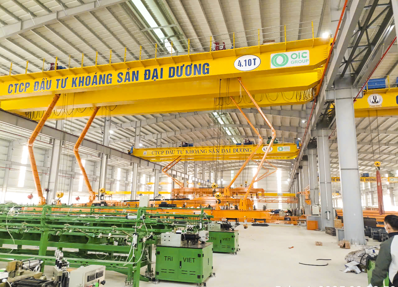 Tập đoàn Quang Trung hoàn thiện, bàn giao hệ thống 39 cầu trục cho Nhà máy Công ty Cổ phần Đầu tư Khoáng sản Đại Dương